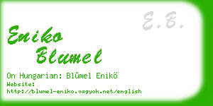 eniko blumel business card